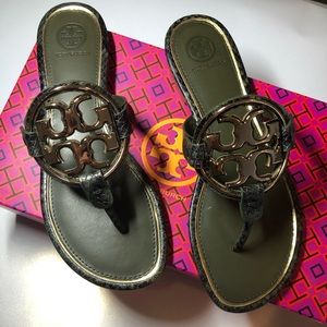 Tory Burch Metal Miller leather sandal